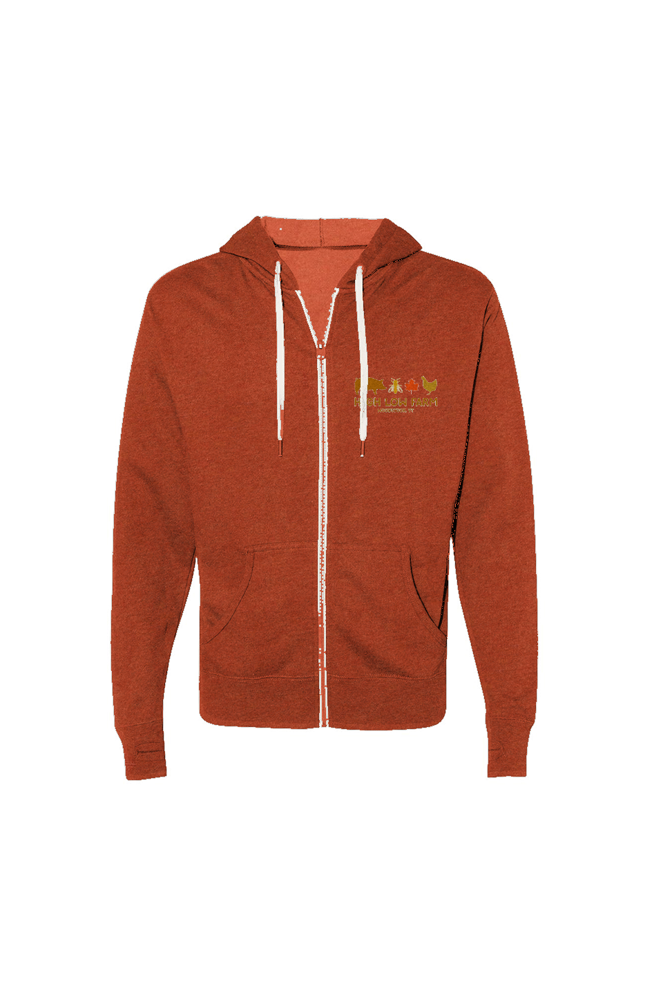 Heathered French Terry Full-Zip Hooded Sweatshirt