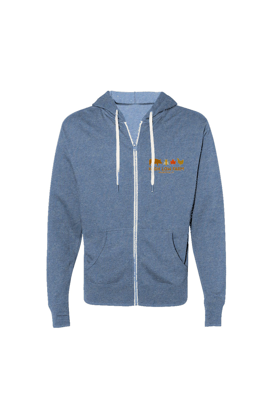 Heathered French Terry Full-Zip Hooded Sweatshirt