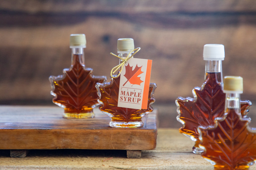 Pure Vermont Maple Syrup in Maple Leaf Bottle